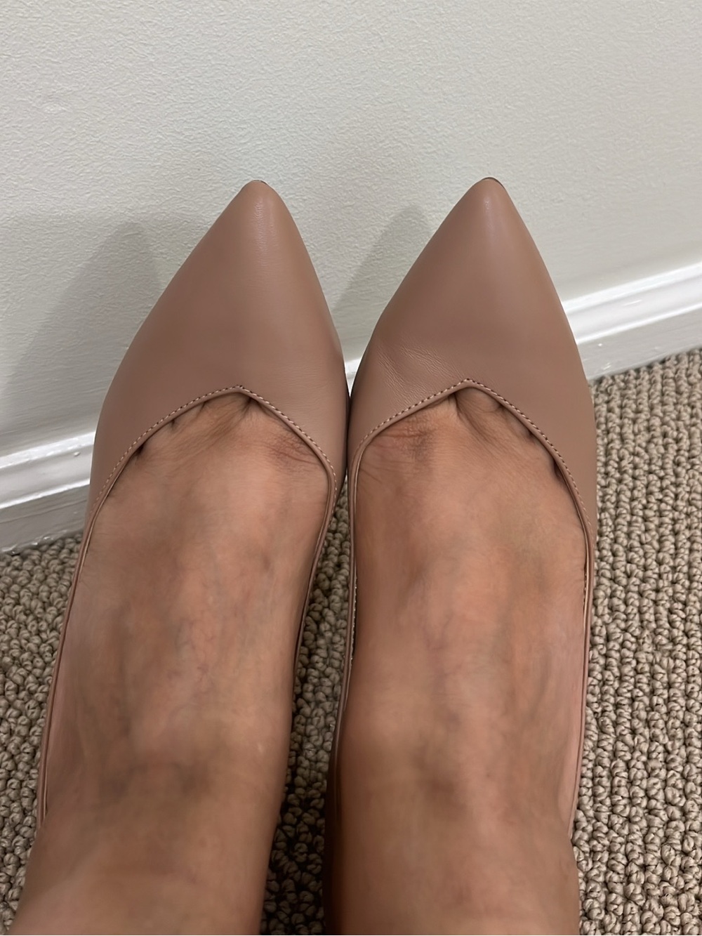 Like new! Classic Pointed-Toe High Heel Pumps in Nude - Picture 2 of 12